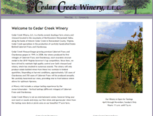 Tablet Screenshot of cedarcreekvineyard.com